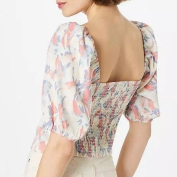 NWT Abercrombie & Fitch Puff Sleeve Sweetheart Neckline Corset Top Size M - Picture 5 of 14